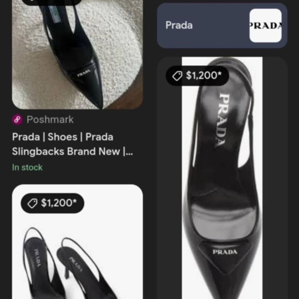 Prada Women's Black Slingback Shoes